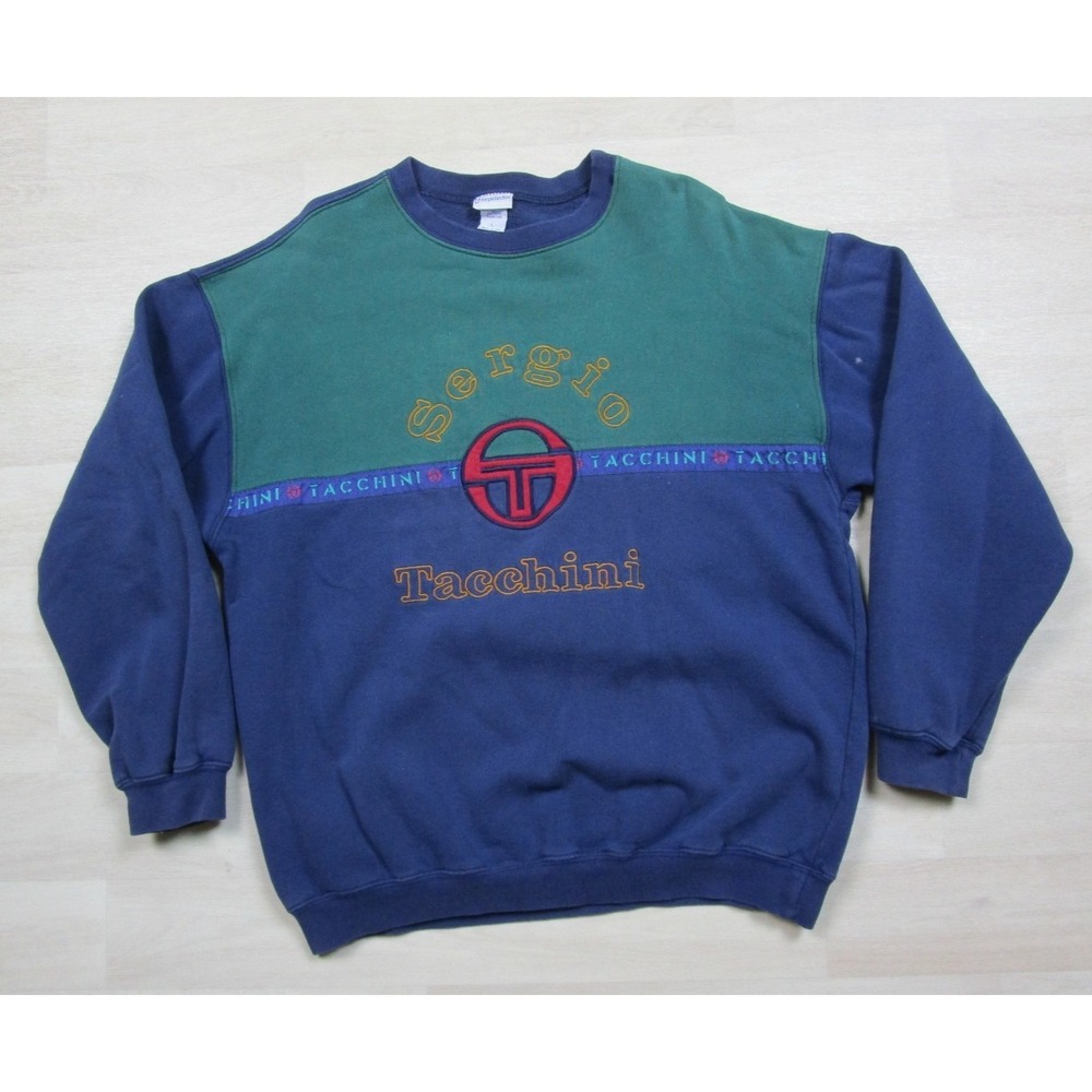 Vintage Sergio Tacchini Crewneck Sweatshirt Men's Large (L) 1990s‎ Colorblock